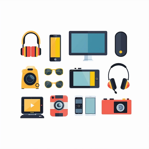 una colección de dispositivos electrónicos que incluyen una cámara una cámara y una cámara