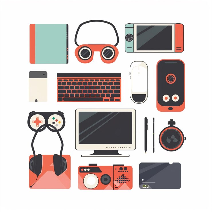 Vector una colección de dispositivos electrónicos que incluyen una cámara una cámara y una cámara