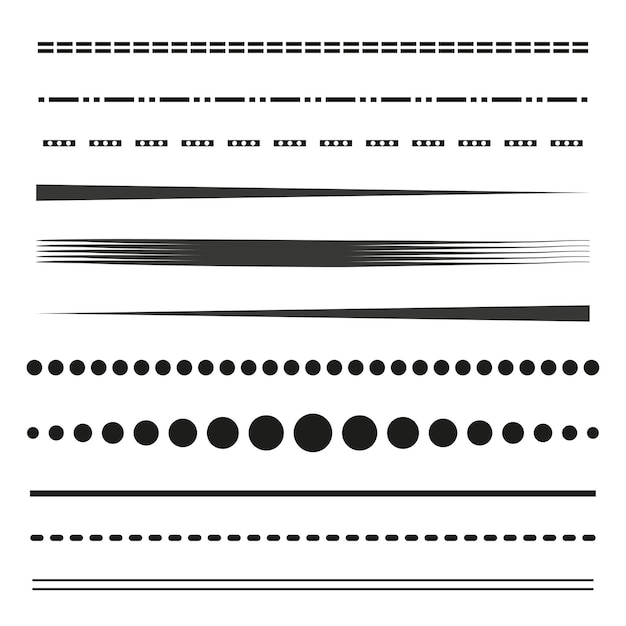 Colección de divisores línea Ilustración vectorial EPS10 Imagen de archivo