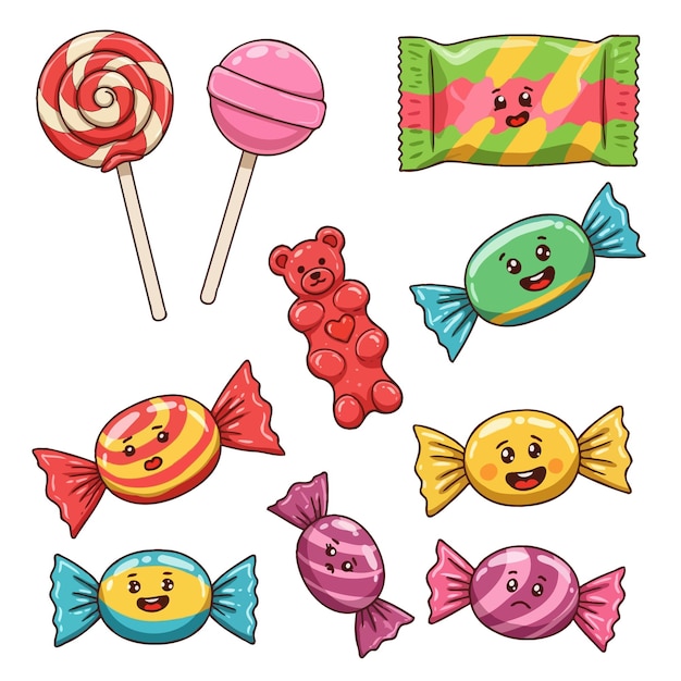 Colección de dulces muy bonitos