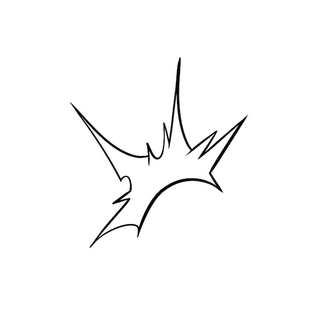 Colección de efectos de explosión de dibujos animados con diseño de estilo de línea Vector Gratis