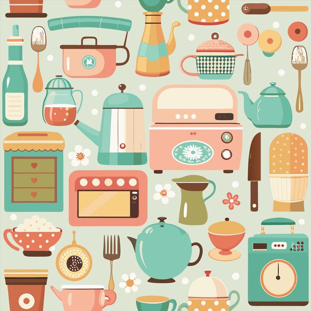 una colección de electrodomésticos de cocina que incluye una cocina y una cocina