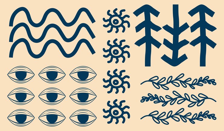 Colección de elementos abstractos