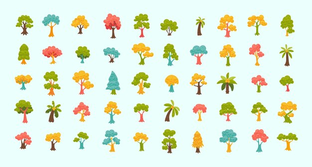 colección de elementos de árbol vectorial