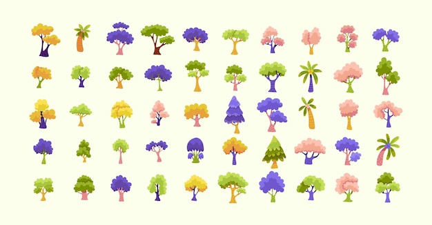 colección de elementos de árbol vectorial