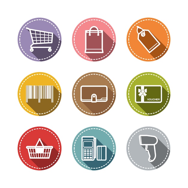 colección de elementos de compras