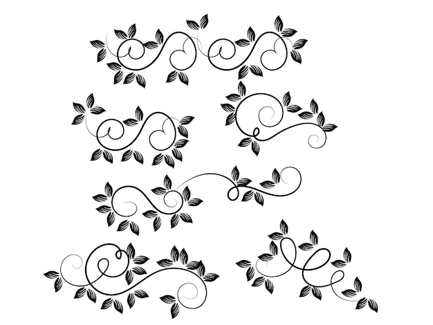 Colección de elementos decorativos lujosos