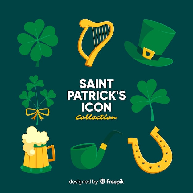 Colección de elementos del día de san patricio