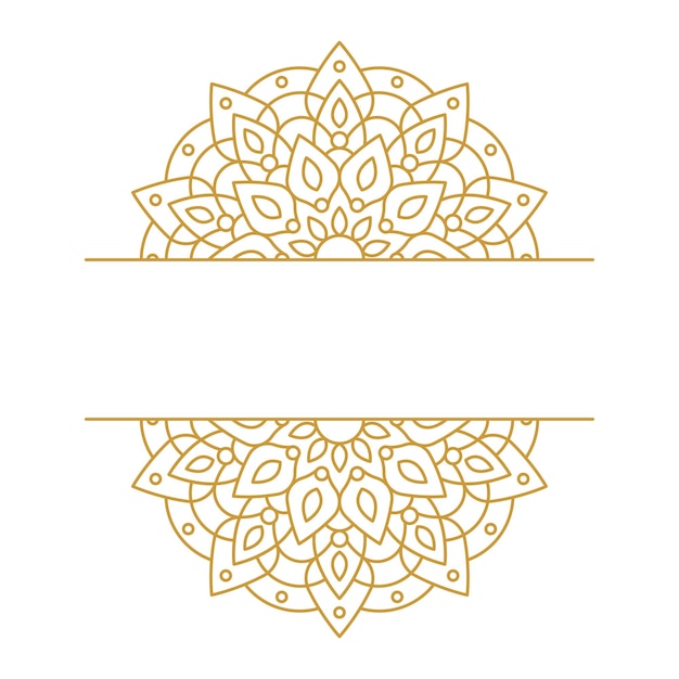 Colección de elementos de diseño de la línea Mandala
