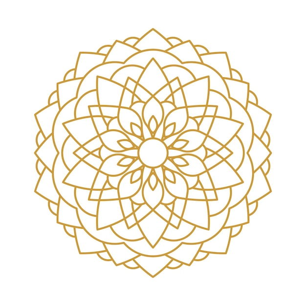 Colección de elementos de diseño de la línea Mandala