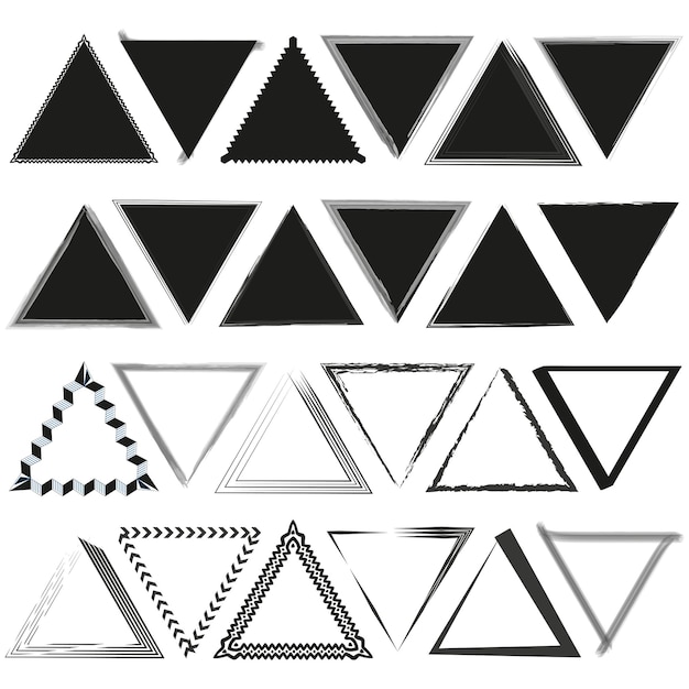 Colección de elementos de diseño triangulares Ilustración vectorial EPS 10