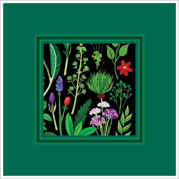 Colección de elementos florales y botánicos vector Conjunto de follaje de hojas flores silvestres plantas florecen