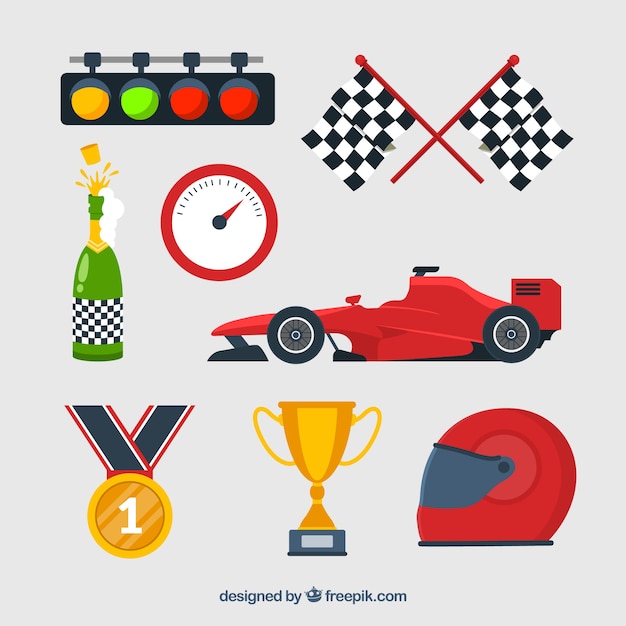 Colección de elementos de formula 1