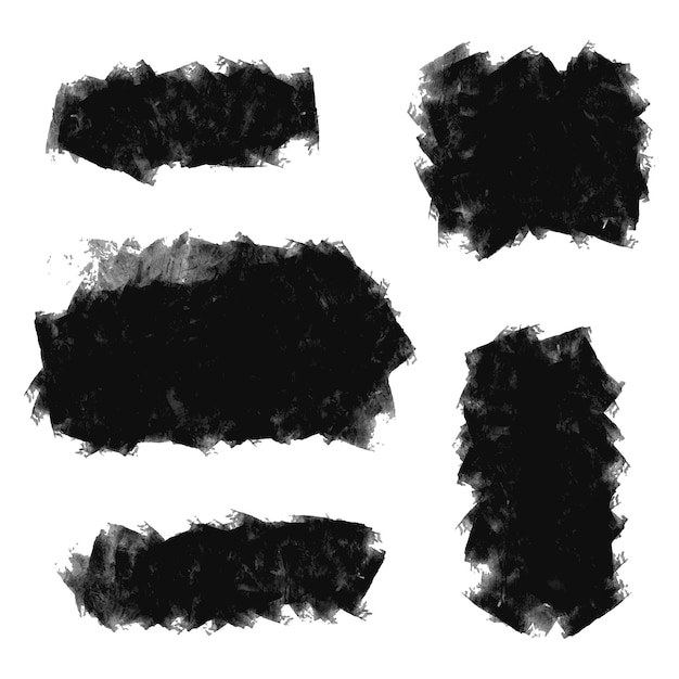 Colección de elementos gráficos dibujados a mano de pincel vectorial Conjunto de trazos de pincel vectoriales aislados en ilustración vectorial de fondo blanco
