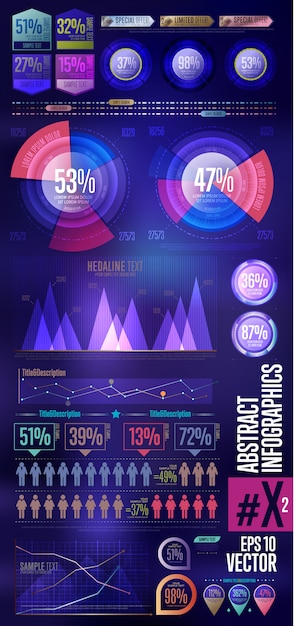 Colección de elementos infográficos de negocios