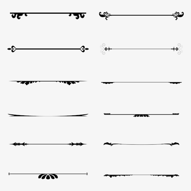 colección de elementos de línea clásicos diseño vectorial de ornamento