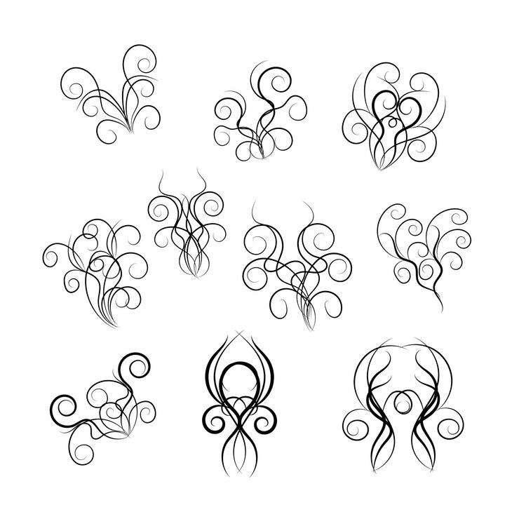 Vector colección de elementos ornamentales de lujo de vector