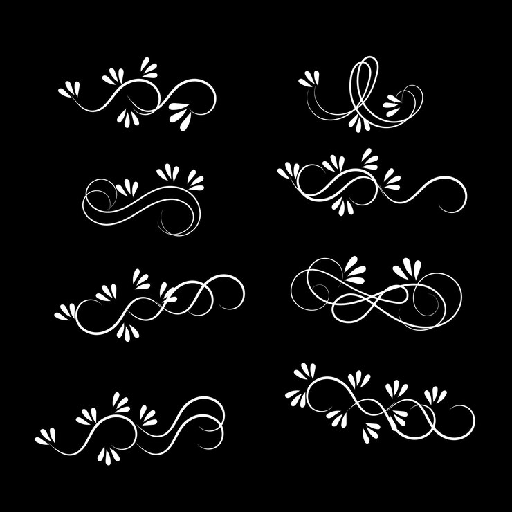 Vector colección de elementos ornamentales de lujo de vector