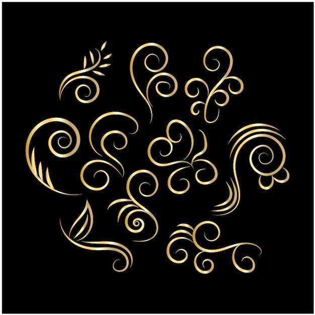 Colección de elementos ornamentales vectoriales