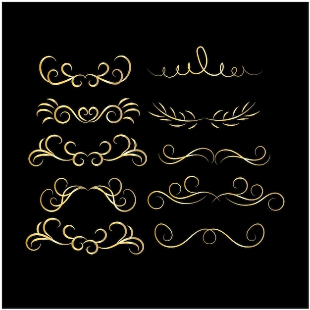 Colección de elementos ornamentales vectoriales