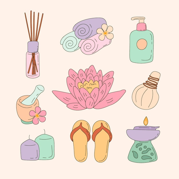 Colección de elementos spa