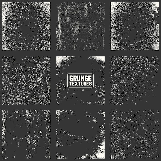 Colección de elementos de superposición de textura Grunge para el diseño
