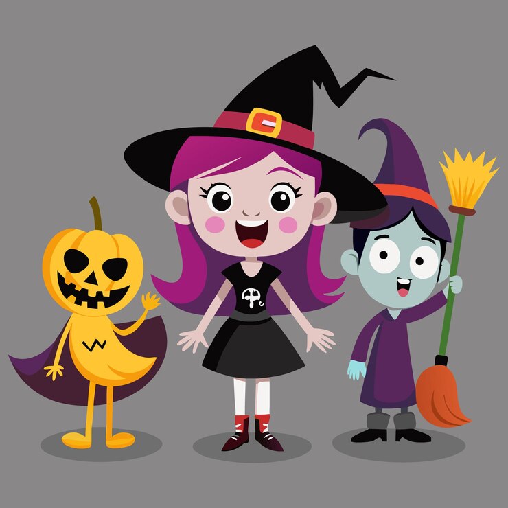 Colección de elementos vectoriales de Halloween conjunto de ilustraciones espeluznantes de otoño
