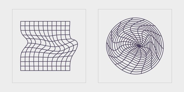 Colección de elementos Y2K Gran colección de símbolos geométricos gráficos abstractos Para camisetas modernas diseñadas