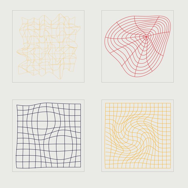Colección de elementos Y2K Gran conjunto de objetos retro para diseño Iconos minimalistas planos
