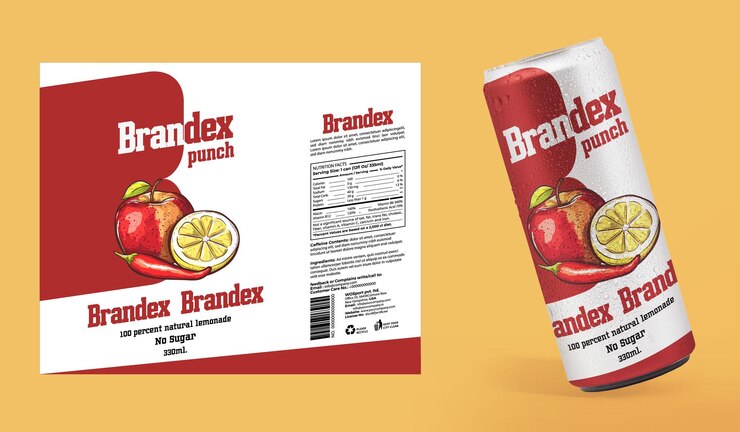 Vector colección de envases de limonada con sabor de brandex