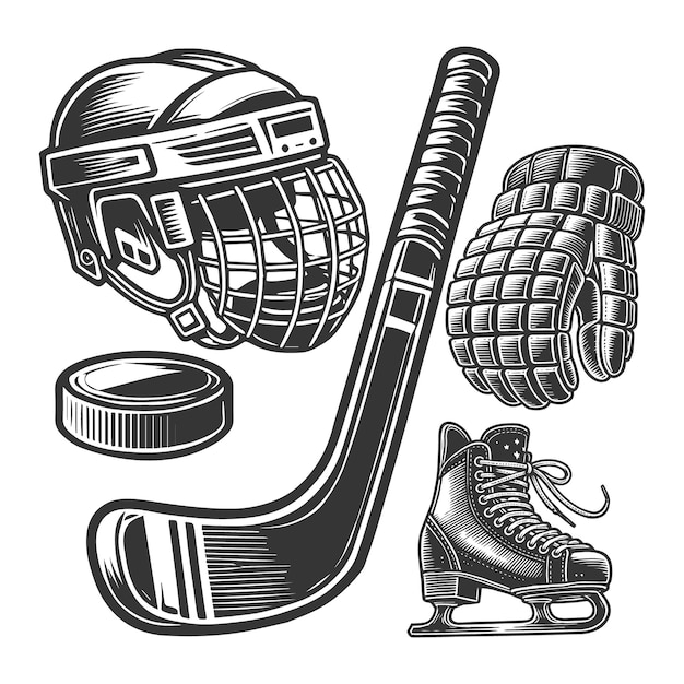 Colección de equipos para deportes de invierno