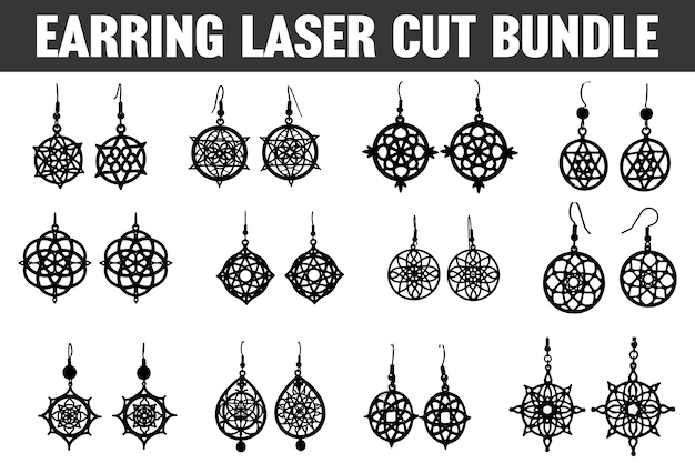 Colección de esquemas de pendientes Laser Bloom