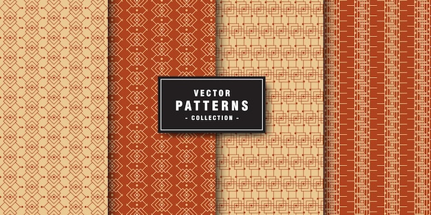 Colección de estampados étnicos geométricos