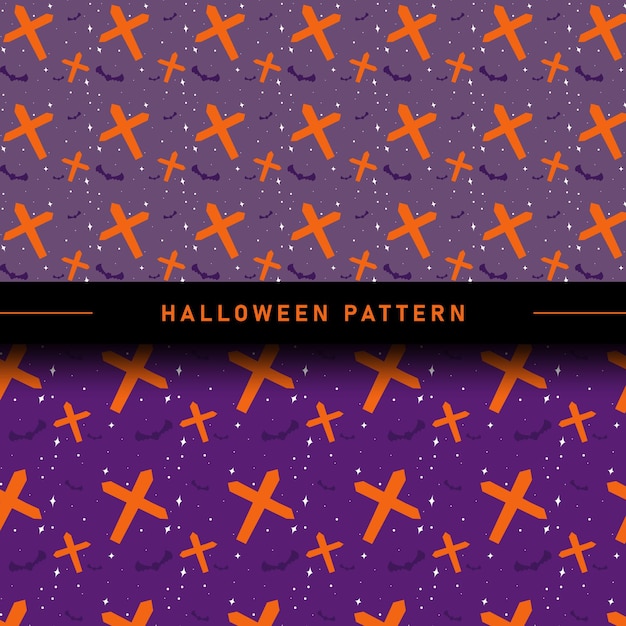 Colección de estampados de halloween en diseño plano