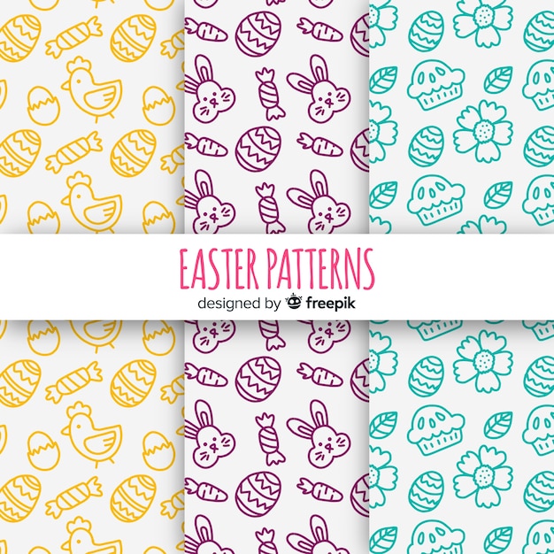 Colección de estampados de pascua