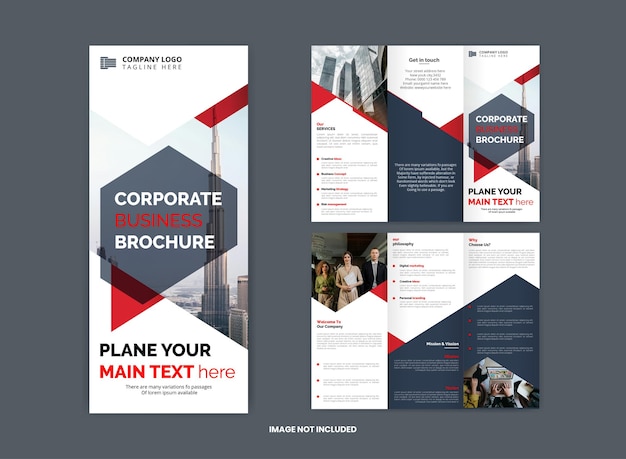 Colección de estilo moderno Vector creativo folleto triplo folleto de negocios corporativos