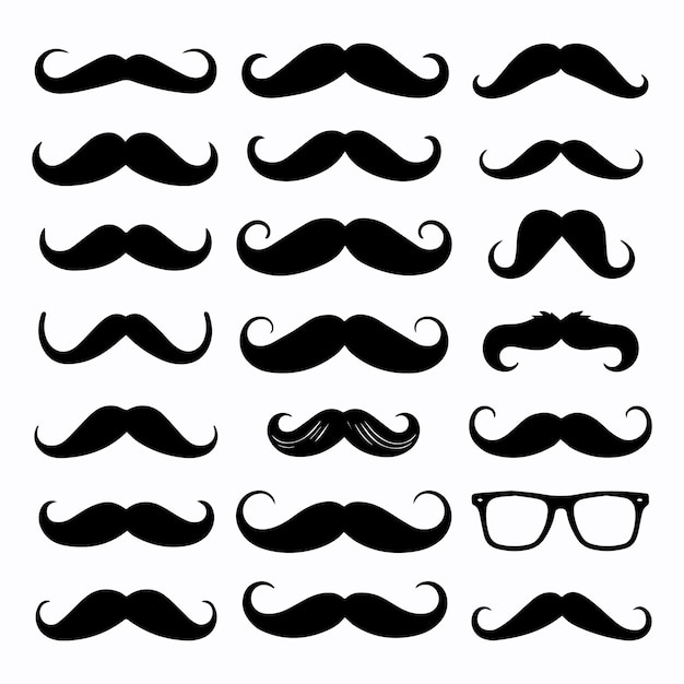 Colección de estilos de bigote
