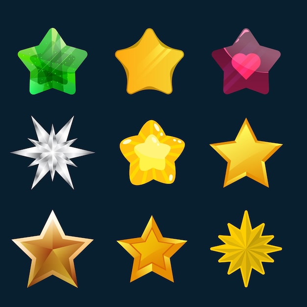 una colección de estrellas una de las cuales tiene una estrella en ella