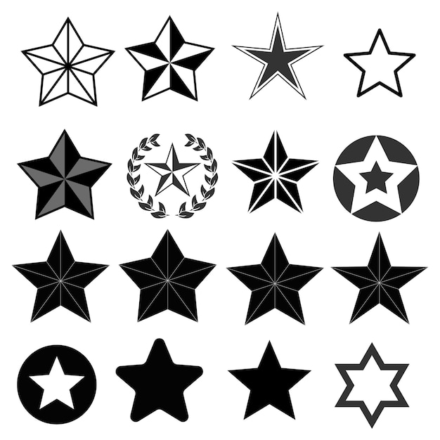 una colección de estrellas una de las cuales tiene una estrella en ella