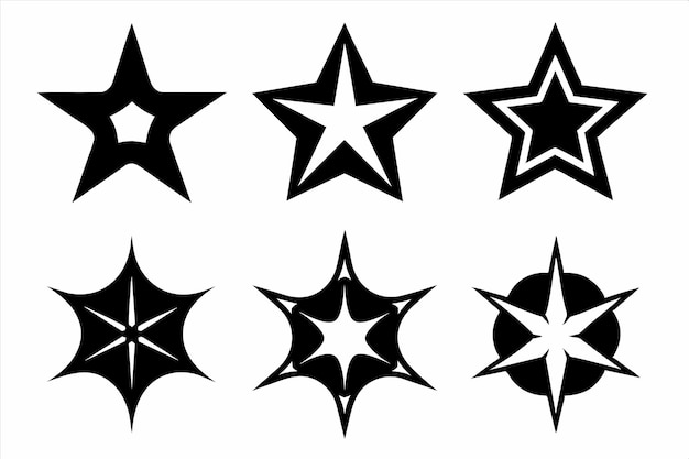 una colección de estrellas con una estrella en ellas