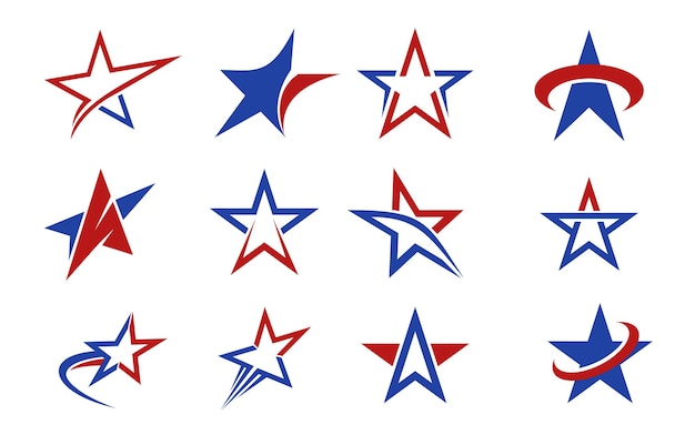 una colección de estrellas y rayas americanas