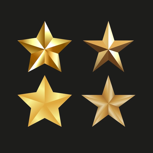 Colección de estrellas realistas