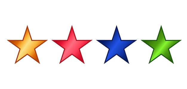 colección de estrellas de varios colores