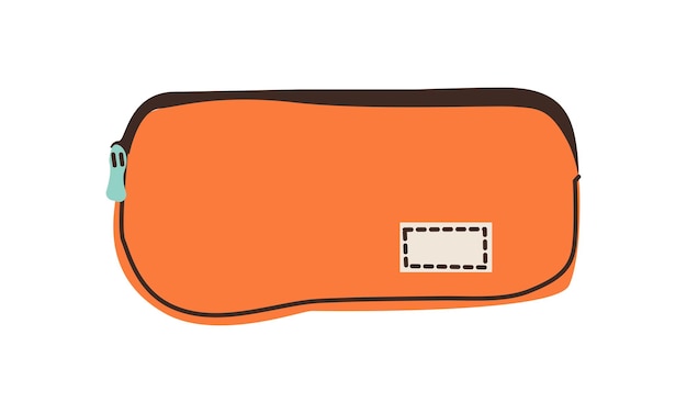 Colección de estuches de lápices Diseño lindo en colores brillantes Diseño de estilo vectorial de dibujos animados planos