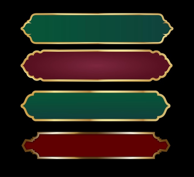 Colección de etiqueta islámica de oro de lujo