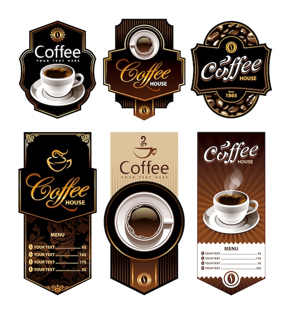 Colección de etiquetas de café