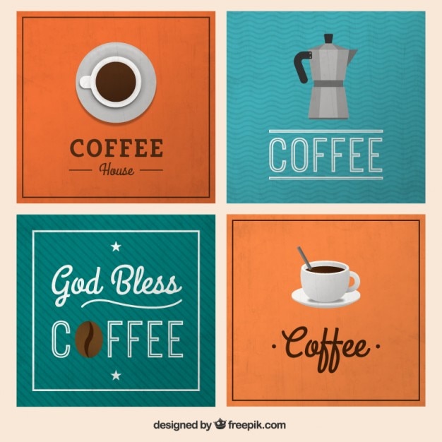 Colección de etiquetas de café
