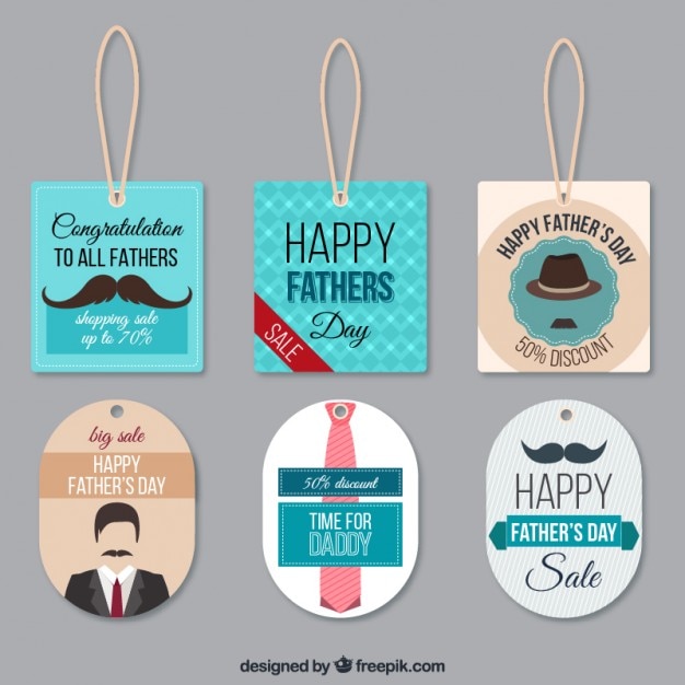 Colección de etiquetas del día del padre