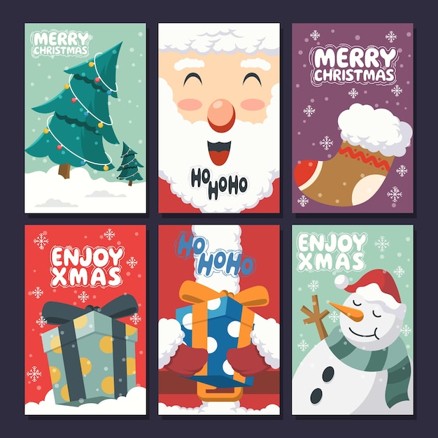 Colección de etiquetas de navidad