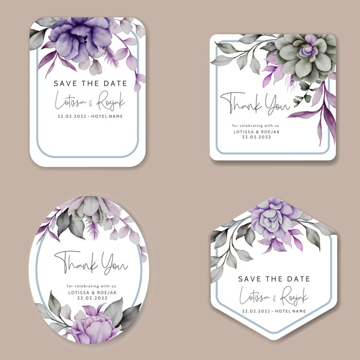 colección de etiquetas o insignias de flores de acuarela pintadas a mano